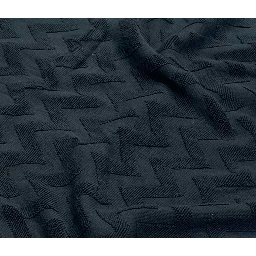 Bath Towel Black Jacquard