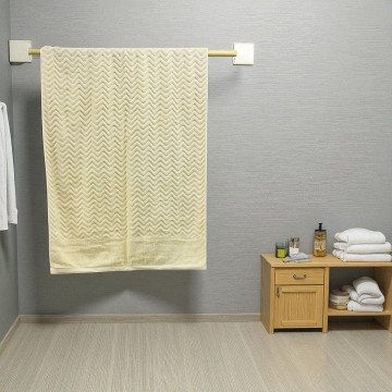 Bath Towel Yellow Jacquard