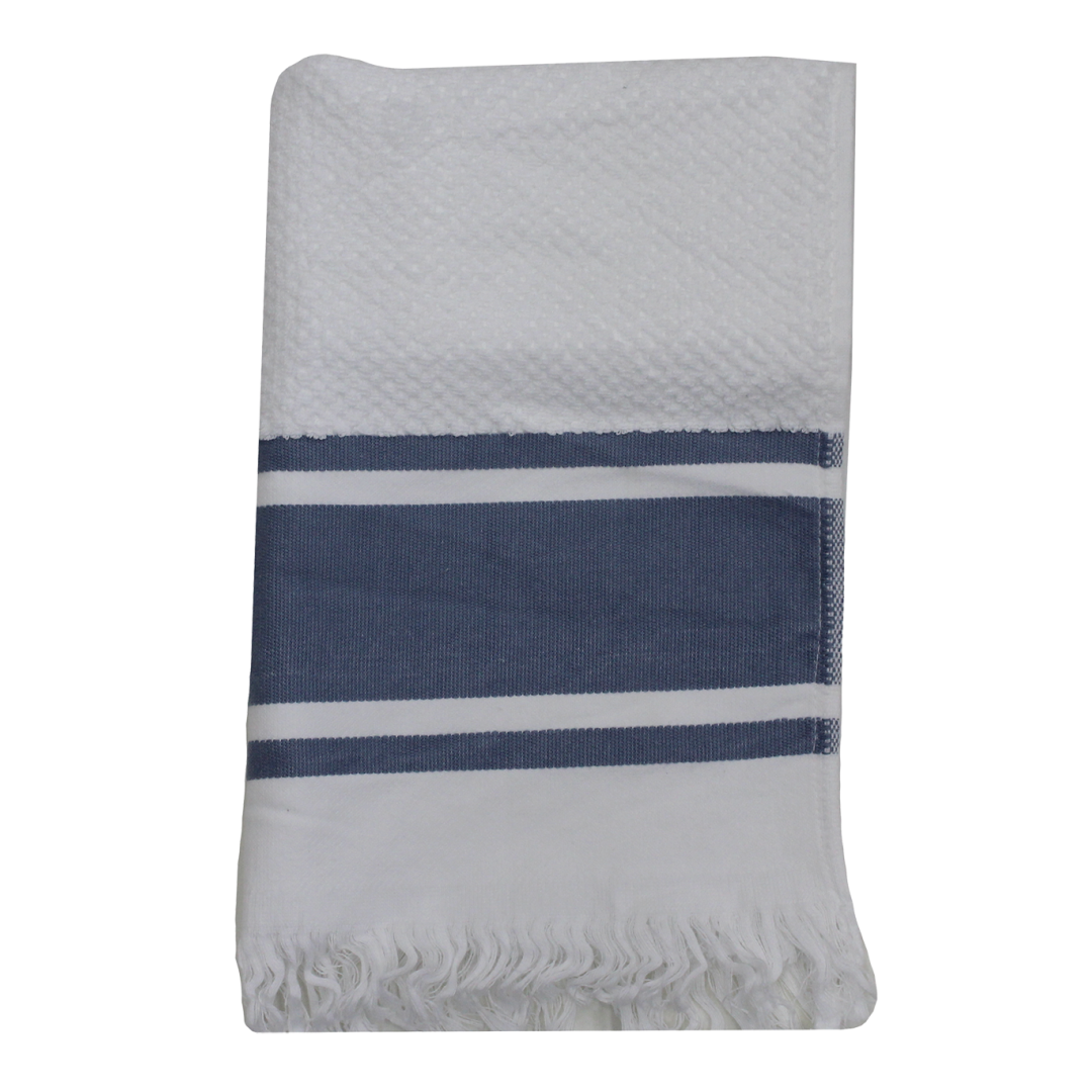 Hand Towel Sky Blue Border