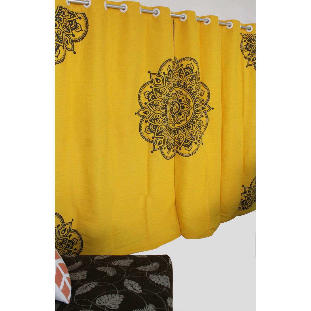 Curtain Yellow Mandala