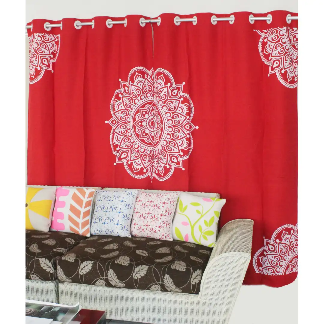 Curtain Red Mandala